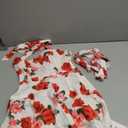 Topdress Women'sVintage Polka Audrey Dress 1950s Halter Retro Cocktail Dress (Medium, White Rose)