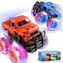 Monster Trucks Toys for Toddlers Boys: Light-up Wheels for Kids Age 2-4 Years Old,Toy Car for Kid Ages 3-5,Boy Cars to 3-6,Toy Truck for Toddler 1-3,Jam Birthday Gift for Children 1-3 (Blue and Red)