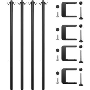 4 Pack 55 Inch Integrated String Lights Pole Bracket