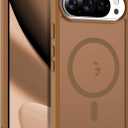 Compatible with Google Pixel 10 Case & Google Pixel 10 Pro Case with Magnetic [Compatible with Mag-Safe] Slim Translucent Matte Phone Cases with Anti-Fingerprint Tech, Brown