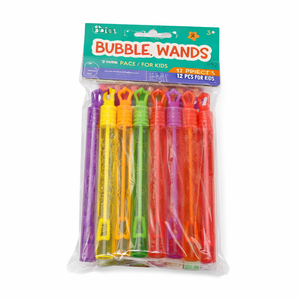 Bubble Wand Set – (3 Packs of 12) – Vibrant Neon Colors
