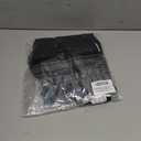 Blooming Jelly Womens Bathing Suit Cover Up Pleated Lace Up Swim Beach Dress Flower Trim Swimsuit Coverup with Pockets (Black, M)