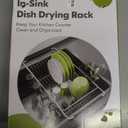 JASIWAY Dish Drying Rack in Sink, Expandable Stainless Steel Dish Drainers for Kitchen Counter, Dish Dryer Rack for Inside Sink, Over The Sink Dish Racks with Utensil Holder, Silver