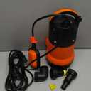 Sump Pump, Prostormer 1HP 3700GPH Submersible Clean/Dirty Water Pump with Automatic Float Switch for Pool, Pond,Garden, Flooded Cellar, Aquarium and Irrigation (Orange)