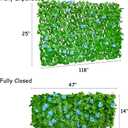 GLANT Expandable Fence Privacy Screen for Balcony Patio Outdoor,Decorative Faux Ivy Fencing Panel,Artificial Hedges (Single Sided Leaves) (1, Blue Flowers)