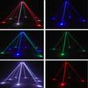 Moving Head DJ Lights for Parties, Disco Lights with Remote Control, 8-Arms 180W RGBW LED DJ Stage Lighting Sound Activated DMX 512 Control for Disco Club Wedding Party World Cup