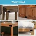 6PCS 3.11 x 1.57 inch Black Flat Mending Plate, Metal Bracket with Holes, Straight Steel Brace Fixing Joining Plate for Wood with 36PCS Screws