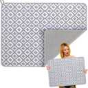 Hushee 2 Pack Extra Large Dish Drying Mat Hide Stain Dish Drying Pad Large Size Dishes Drainer Mats for Countertop, Sink, Refrigerator or Dryer, 30 x 24 Inch (Classic)