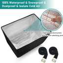 Winter Window Air Conditioner Cover Waterproof for Outside Unit, Luxiv Freeze Protection Cover for Outdoor Window Ac Insulation Cover with 3 Layer (Black, 17Wx12Dx13H)