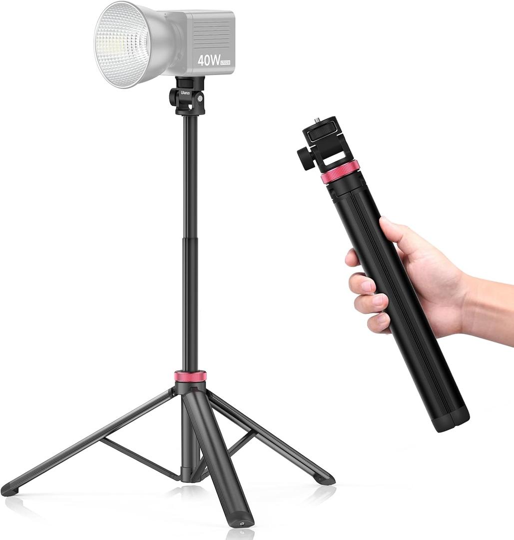 VIJIM MT-79 Extendable Photography Stand, 81" Portable Adjustable Light Tripod with 1/4" Screw, 360 Ball Head Camera Phone Tripod for Continute Output Lighting, Strobe, Webcams, Cameras