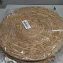 13 in Round Woven Placemats Plate Chargers Set of 10, Boho Farmhouse Rustic Woven Place Mats for Dining Table Decor, Rattan Wicker Table Mats Jute Braided Chargers for Dinner Plates (Natural Color)