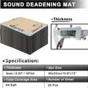 uxcell 197mil 49sqft Sound Deadening Mat Aluminum Foil Foam for Car 35pcs