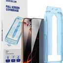 1 Pack for iPhone 16 Pro screen protector privacy,Military Grade Shatterproof,9H+Hardness,Full Coverage,Anti-Fingerprint,No Bubble, Easy Installation