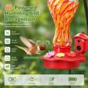 Smart Glass Hummingbird Feeder with Camera, Solar Powered 2K HD Hummingbird Feeders for Outdoors Hanging, AI Identifies & Auto Recording, Leak-Proof Ant & Bee Proof, Ideal Gift for Bird Lovers