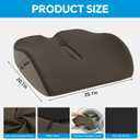 ROYALAY Ergonomic Recliner Cushions for Elderly, Memory Foam Recliner Cushions for Long Sitting, Chair Seat Pad for Back Pain with Detachable Cover(Brown)