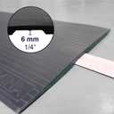 KMINA Wheelchair Door Threshold Ramp Thin, Non-Slip Surface, Rubber, Black, Patented, Rubber, Non Slip, 35.5"