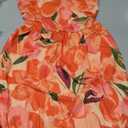 PRETTYGARDEN Women Strapless Maxi Dress 2026 Summer Floral Tube Top Ruched Beach Spring Wedding Guest Long Dresses, Floral Orange, Size S