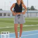 EXLURA Womens Casual Cotton Sweat Shorts Elastic Drawstring Dolphin Short Summer High Waist Workout Lounge Short with Pockets (Gray, S)