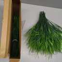 Ysleen 40 Bundles Artificial Grasses Outdoor UV Resistant Fake Plants No Fade Faux Grass Plastic Wheat Grass Greenery Shrubs Garden Porch Window Box Decorating Craft