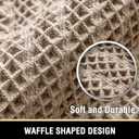 H.VERSAILTEX Waffle Bath Mat Super Absorbent Boho Bath Mat Non Slip Bath Rugs for Bathroom Floor Machine Washable Dry Fast Bathroom Rugs with Tassels (47 x 17 Plus 17 x 24 Inches, Irish Cream)