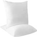ETASOP Throw Pillow Inserts 18 x 18 Square Cushion Inner Soft Fluffy Plump Stuffer Cushion Pads White Decorative Pillow Inserts (20x20 Inch (Pack of 2))