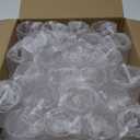 48 piece Stemless Unbreakable Crystal Clear Plastic Wine Glasses Set of 48 (10 Ounces)