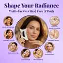 Ceramic Guasha Tool for Face & Body - Lymphatic Drainage Massager, Face Sculpting Tool, Jawline Shaper & Double Chin Reducer - Self Care Gifts