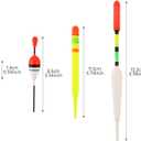 15pcs Fishing Float Tackle Set, Sea Fishing Floats Vertical Buoy Bobber, Fishing Bobbers Fishing Floats Assorted Size for Most Type Angling Fish Accessories