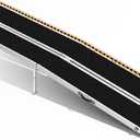 8 Feet Wheelchair Ramp, Non-Slip Aluminum Folded Handicap Ramp with Support Legs, Safer Door Threshold Wheelchair Ramps for Home, Wheel Chair Ramp for Home Steps, Stairs, Entry, Doorways