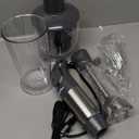 Mueller Multistick 800W 4-in-1 Immersion Blender Handheld, 12 Speed Hand Mixer - Turbo Boost, Heaviest Duty Copper Motor, Titanium Blades Hand Blender, Milk Frother Wand, Whisk, Beaker, Chopper, Grey
