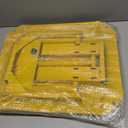 Tevlaphee Orange Foldable Parking Barrier, Cylindrical Lock, Double Lock Design for Extra Protection