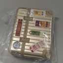 KOREDA Compatible with AirPods Pro 2nd/1st Generation Case Cover, Cute Funny Suitcase Design Case for Airpods Pro 2nd/1st Gen, Fashion Protective Hard Case for Women Men with Keychain (Champaign Gold)