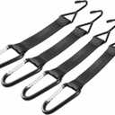 Fence Hooks for Baseball, Pickleball, Tennis and Camping, Nylon Safety Buckles and Durable Metal Hooks for Sports Bags, Pack of 4