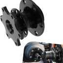 Steering Wheel Adapterer, 6 Hole Aluminum Alloy Steering Wheel Quick Release Snap Off Hub Adapter Boss Kit, for Most Car Racing (Black)