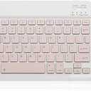 Bluetooth Keyboard and Mouse Combo Rechargeable Portable Wireless Keyboard Mouse Set for Apple iPad iPhone iOS 13 and Above Samsung Tablet Phone Smartphone Android Windows (10 inch Pink)
