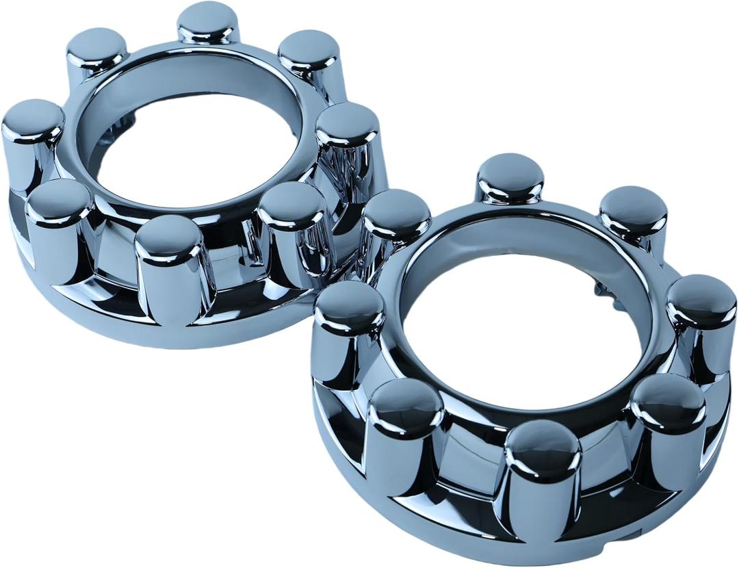 2PCS for 2017-2023 F250 F350 Super Duty 4x4 Front Wheel Chrome Center Wheel Hub Caps