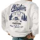 Milumia Men's Letter Graphic Sweatshirts Crewneck Long Sleeve Pullover Tops (White, M)