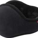 sazujinwu Winter Earmuffs for Men Unisex Fold Fleece Ear Muffs Women`s Ear Warmer Back Neck Earmuff (1a-black)