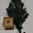 24inch Green Fiber Optic Christmas Tree,Pre-Lit Artificial Mini Christmas Tree, Tabletop Small Xmas Tree with Stars Holiday Home Decorations