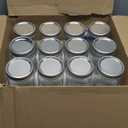 Accguan 32oz Mason Jars with Lids, Wide Mouth Mason Jars,Food Storage Container Excellent Choice for Honey,Drinking,Spice Jars,Canned Goods,DIY Projects,Jam,Wedding Favors,Canning Jars set of 12Pack