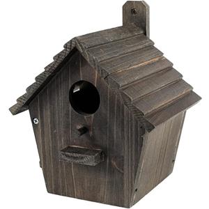 Bird House Black Birdhouse Bird Houses for Outside with Pole Wooden Bird House for Finch Bluebird House Cardinals Hanging Birdhouse Clearance Garden Country Cottages B8-2