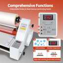 V350 Cold Hot Roll Laminator,350mm Laminating Machine,Single & Double Sided Thermal Laminator for Paper Card PVC Foil,Etc.,Digital Display & Temperature Control for Home Commercial Office School,700W