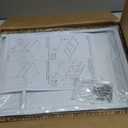 Furinno Turn-N-Tube Corner Shelf, 5-Tier Corner Bookshelf, Open Storage Shelves, for Organization and Storage, Living Room, Home Office, Garage, Bedroom, White (1-Pack)