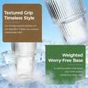 18oz Ribbed Glass Tumbler with Lids & Straws, Set of 2 -Vintage Ribbed Iced Coffee Cups, Reusable Smoothie & Cocktail Drinking Glasses - Perfect for Daily Use & Travel