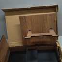 Foldable Lap Desk for Laptop Tray for Bed, Adjustable Laptop Stand, Notebook Folding Table with Storage, Bed Desk for Lap top and Writing, Portable Study Table, Walnut Lap desk