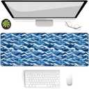 Gaming Mouse Pad, Nautical Ocean Wave Mouse Pad, Desk Mat, Non-Slip Rubber Base MousePads for Computers Laptop Office School Home Accessories Decor 31.5" x 11.8" (Color96)