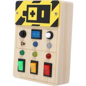 HANABASS Educational Busy Board Creative Light Up Interactive Plaything for Fine Motor Skills Development Compact Safe Early Learning Activity