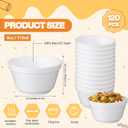 120 Pack Foam Bowls 8 Ounce Disposable Soup Container for Hot and Cold Foods Ice Cream, Yogurt, Soup, Takeout