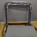 Portable Mesh Foldable Chair, Ergonomic Folding Dining Chairs, Comfortable Breathable Folding Chairs with Cushion, for Office, Meeting, Kitchen, Dinning(Gray)