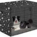 Dog Crate Cover, Dog Kennel Cover, Durable Breathable Dog Crate Cover 36 inch, Windproof Water Resistant Sun Protection Crate Cover Outdoor/Indoor, Black -S (36" L x 23" W x 25" H)